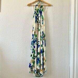 LOVESTITCH, Floral, Maxi, Halter Dress, Sz M/L